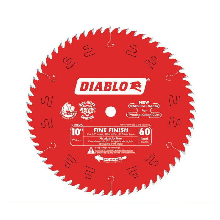 Saw Disc 10 in. x60-Teeth Wood Fine Finish