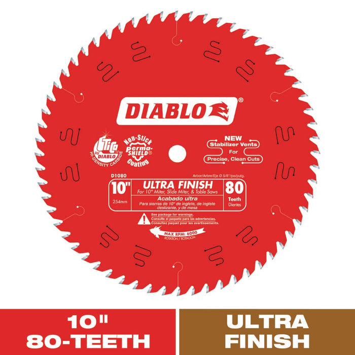 Saw Disc 10 in. x80-Teeth Wood Ultra Finish