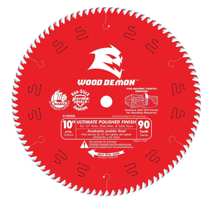 Saw Disc 10 in. x90-Teeth Wood Polished Finished