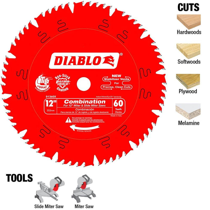 Saw Disc 12 in. x60-Teeth Wood Combination