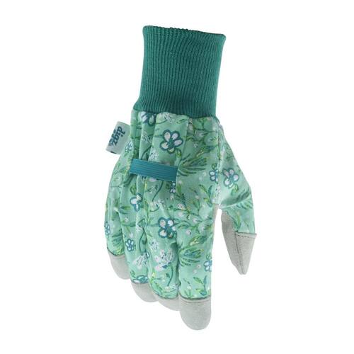 Glove Green Women's Medium Leather Palm with Knit Wrist