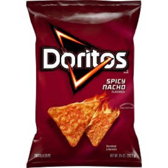 Doritos Tortilla Chips, 9.25 oz., Spicy Nacho Flavored, Chips