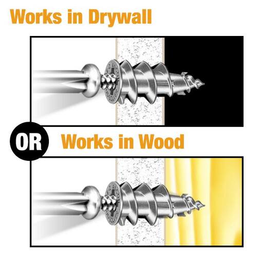 Drywall Anchor 3/8 in. x 1 in. Flat Head Phillips (25-Pack)