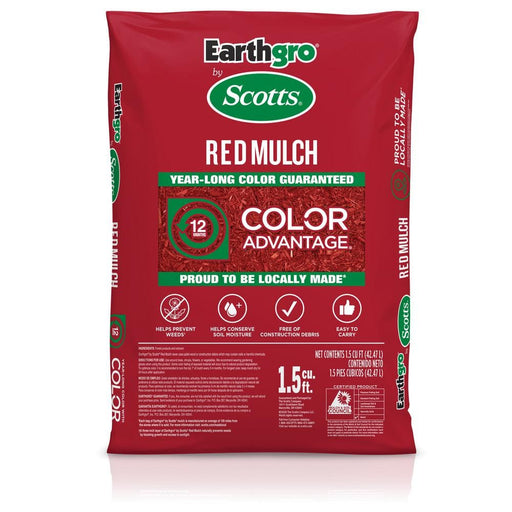 Wood Mulch Red 1.5 cu.ft.  Shredded Bagged Earthgro 1