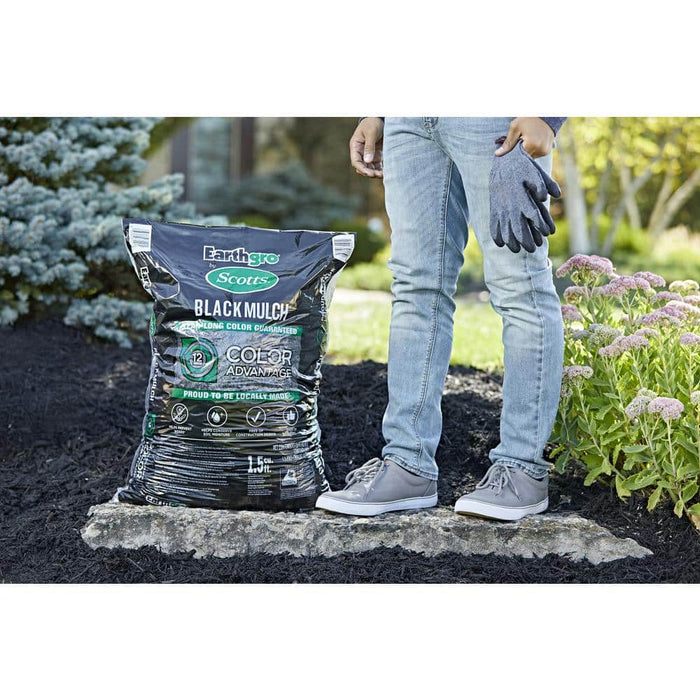 Wood Mulch Black 1.5 cu.ft.  Shredded Bagged Earthgro 6