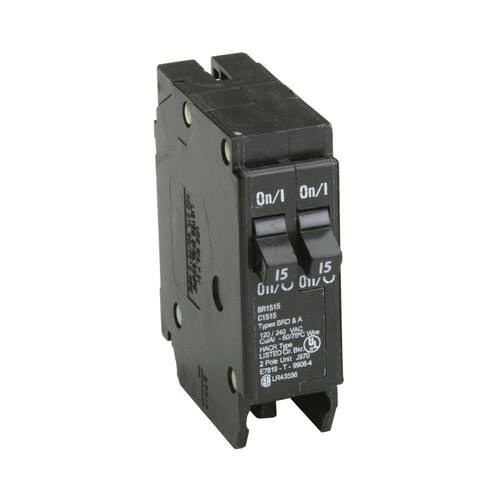 Circuit Breaker Amp Pole Circuit BR 2-15 Single Tandem Non-CTL