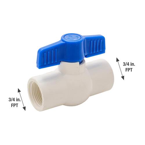 Ball Valve Sch. 40 3/4 in. PVC FIP x FIP