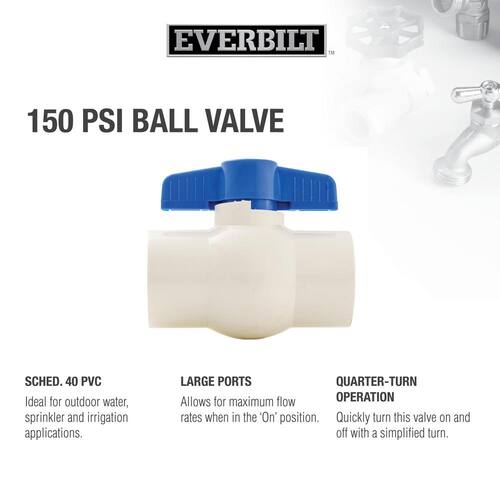 PVC Ball 1-1/2 in. FIP x FIP PSI-150