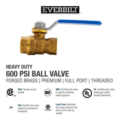 Brass Ball 3/8 in. MIP x MIP PSI-600