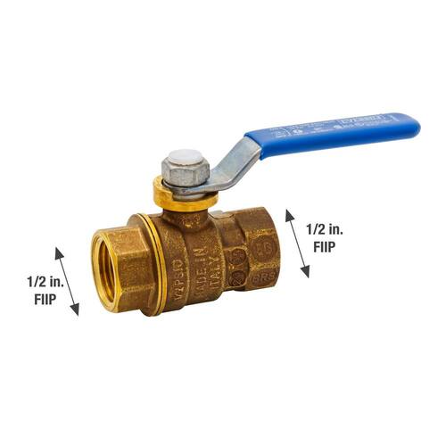 Ball Valve 1/2 in. Brass FPT Full Port Threaded