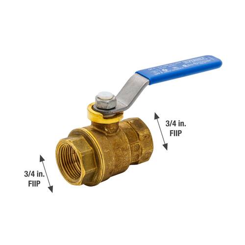 Ball Valve Brass FPT Full Port 3/4 in.