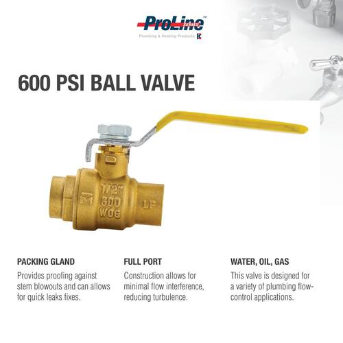 Brass Ball 1 in. MIP x MIP PSI-600