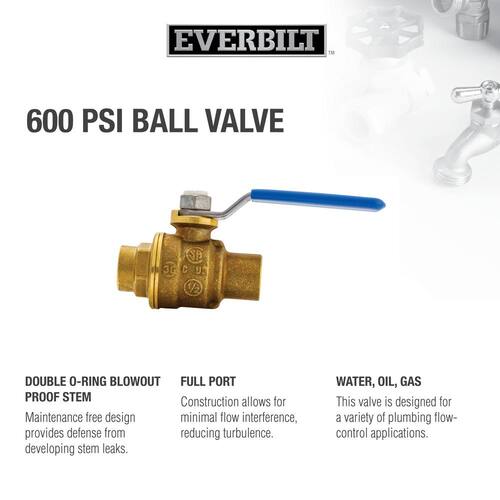 Ball Valve 1 in. Brass SWT Full Port