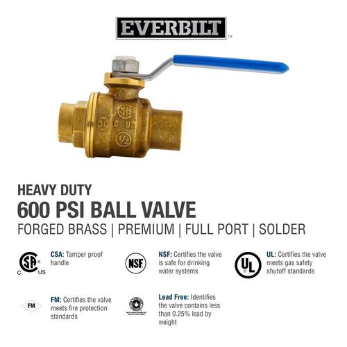 Ball Valve 1 in. Brass SWT Full Port