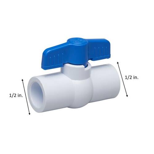 PVC Ball 1/2 in. Solvent x Solvent PSI-150