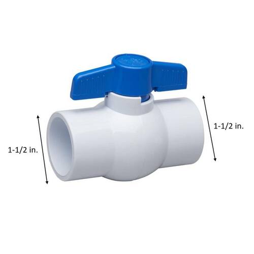 PVC Ball 1-1/2 in. Solvent x Solvent PSI-100