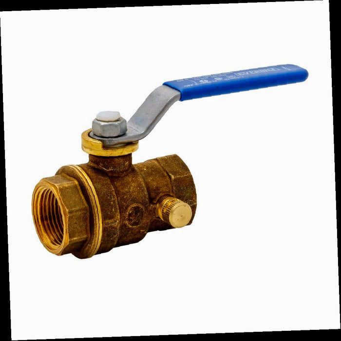 Brass Threaded Ball and Waste Valve 3/4 in. x 3/4 in. Forged