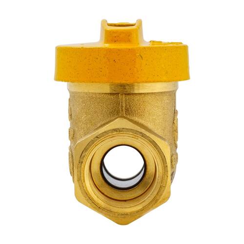 Gas Ball Valve Brass 3/8 in. FPT 1-Piece Body Lever-Handle