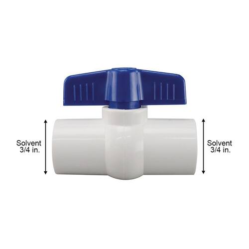 PVC Ball Valve 3/4 in. x 3/4 in. Schedule 40 Slip x Slip Pro Pack (12-Pack)