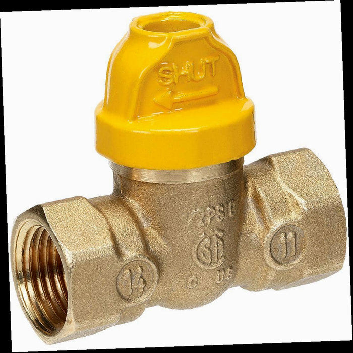 Gas Ball Valve 1/2 in. FIP x 1/2 in. FIP Brass with Safety Handle