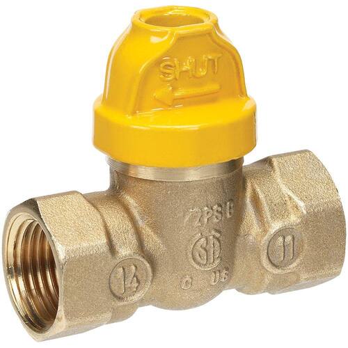 Gas Ball Valve Brass 3/4 in. FIP x 3/4 in. FIP with Safety Handle