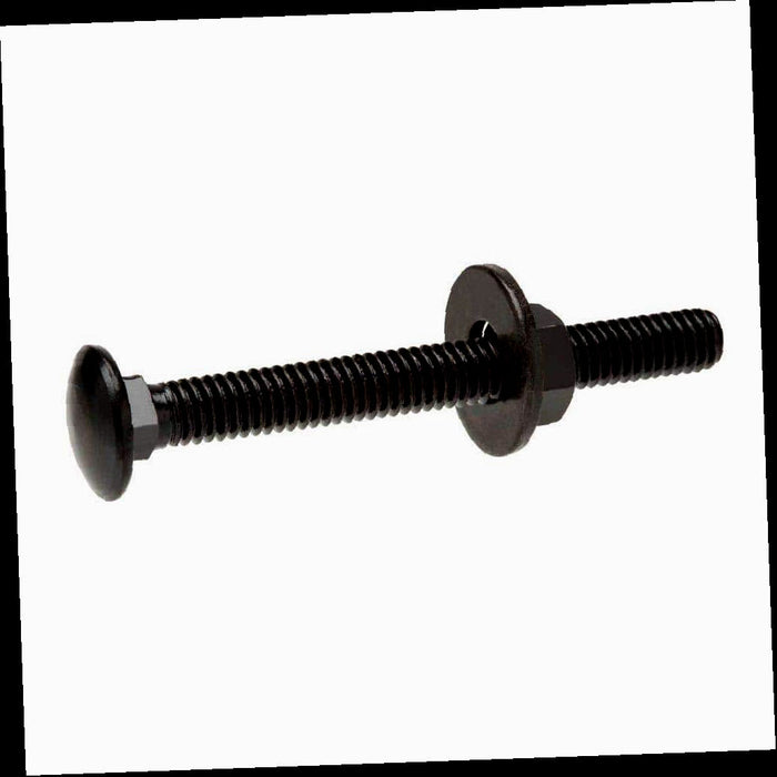 Bolt (3-Pack) in. x 3 in. Black Zinc-Plated Carriage