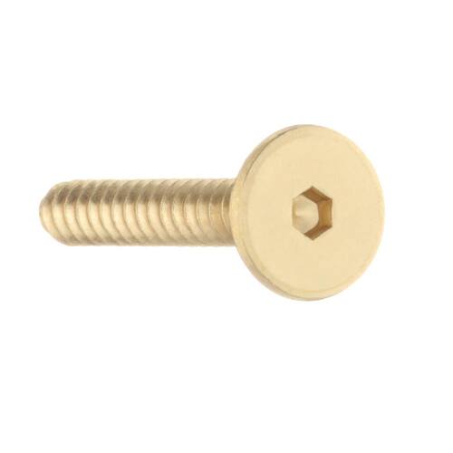 Connecting Screw 7 mm x 50 mm Brass-Plated Hex-Drive (4-Piece)