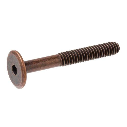 Connecting Bolt 1/4 in.-20 tpi x 50 mm Narrow Antique Brass 4-Pack