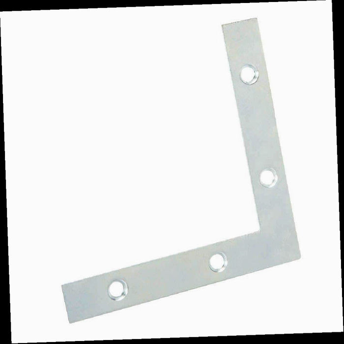Corner Brace, 4 in., Zinc-Plated Flat Corner Brace (2-Pack)