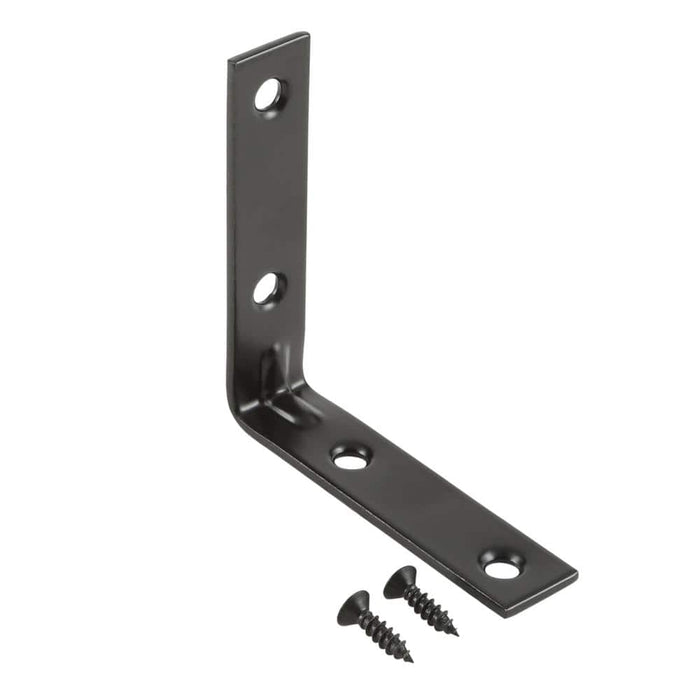 Corner Brace 3 in. Black ZMAX Galvanized (4-Pack) 3