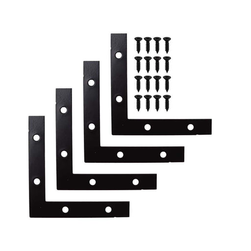 Corner Brace 4 in. Black ZMAX Galvanized (4-Pack) 1