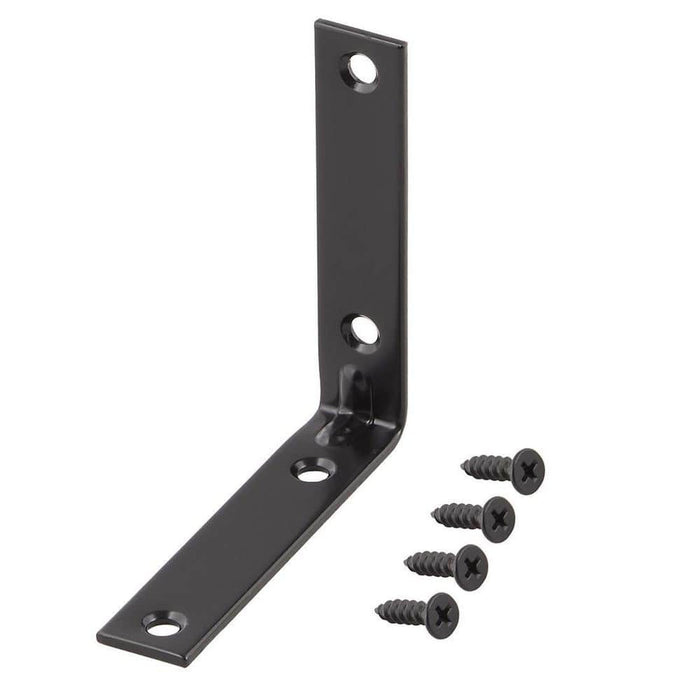 Corner Brace 4 in. Black ZMAX Galvanized (4-Pack) 8