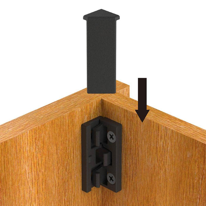 Corner Brace 1-1/2 in. x 1-1/2 in. Black Clip (2-Pack) 6
