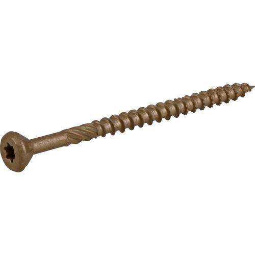 Star Drive Flat Head Exterior Wood Screws, #10 x 3 in., 5 lbs.-Box, 347-Piece