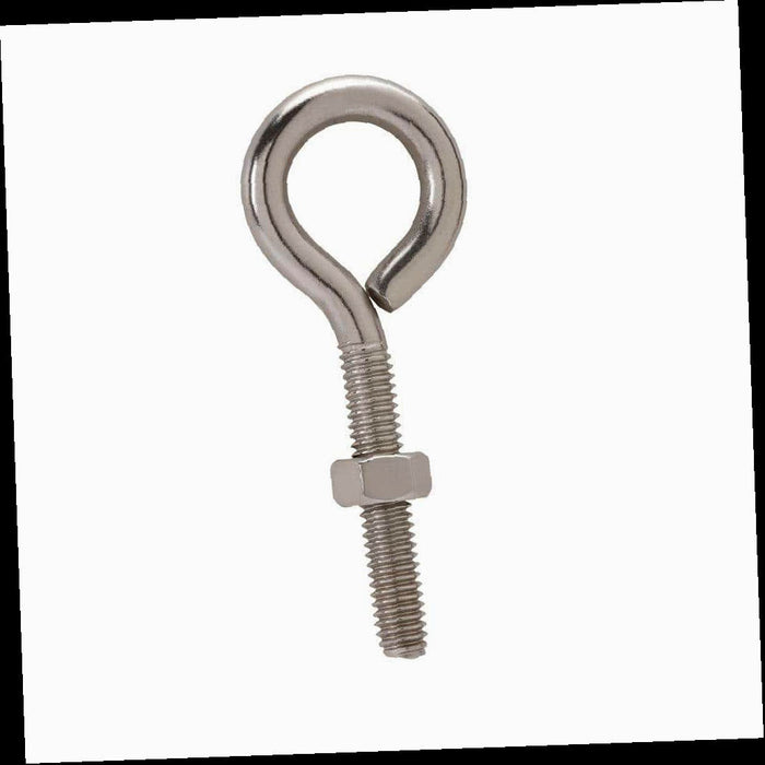 Eye Bolts with Nuts (2-Pack) in. x 3 in. Zinc-Plated Steel