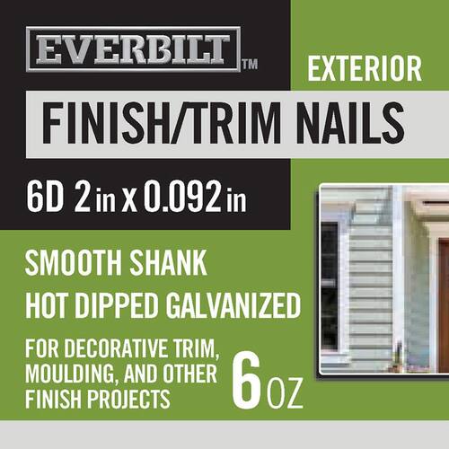 Finish/Trim Nails 2 in. Hot Dipped Galvanized 6 oz