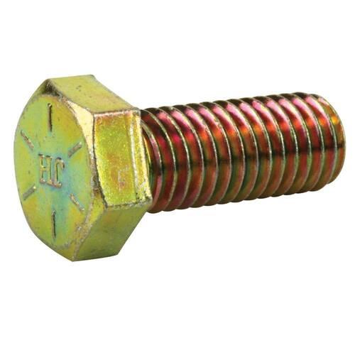 Hex Bolt 3/8 in.-24 tpi x 1 in. Yellow Zinc Plated Grade 8