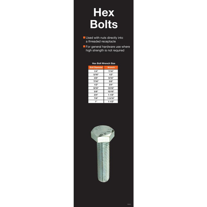 Hex Bolt 7/16 in.-14 TPI x 3-1/4 in. Zinc Yellow Grade-8