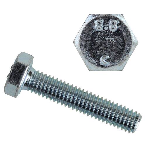 Hex Bolt M5-0.8x10mm Zinc Hex Head External Hex Drive 4-Pieces