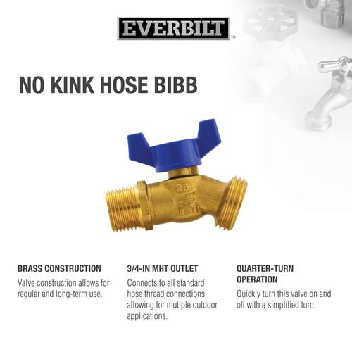 Hose Bibb Valve Brass MIP 1/2 in.