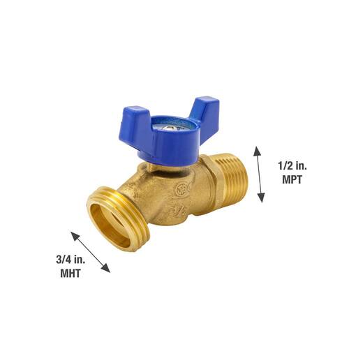 Hose Bibb Valve Brass MIP 1/2 in.