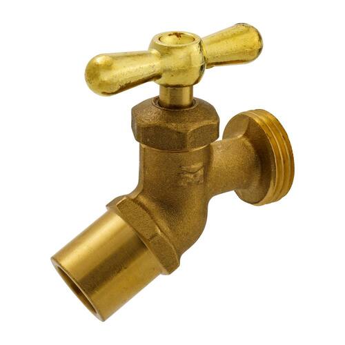 Brass Hose Bibb 1/2 in. x 3/4 in. Sweat or FTG