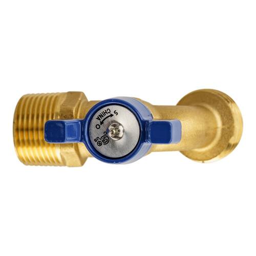 Brass Quarter Turn Hose Bibb Valve 3/4" MIP or 1/2" FIP x 3/4 in. MHT Forged