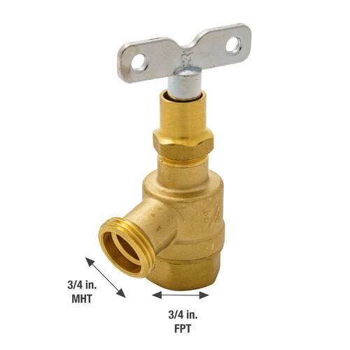 Garden Valve Brass Bent Nose 3/4 in. Loose Key