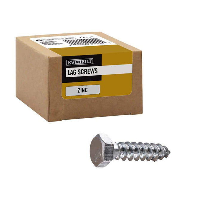 Lag Bolt 1/4 in. x 1 in. Hex Head Zinc Plated (100-Pack) 4
