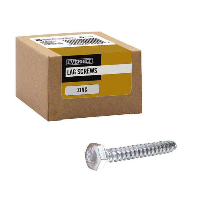 Lag Bolt 1/4 in. x 2 in. Hex Head Zinc Plated (100-Pack) 5