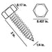 Lag Bolt 1/4 in. x 2 in. Hex Head Zinc Plated (100-Pack) 3