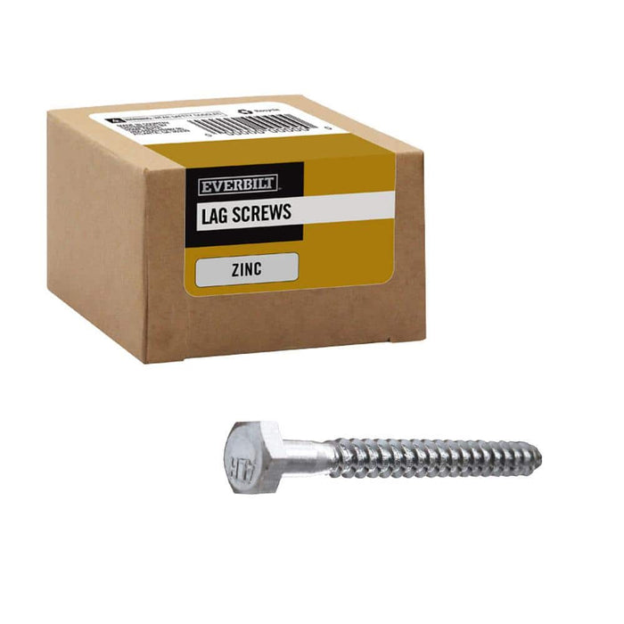 Lag Bolt 1/4 in. x 2-1/2 in. Hex Head Zinc Plated (100-Pack) 4