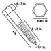 Lag Bolt 1/4 in. x 4 in. Hex Head Zinc Plated (50-Pack) 3