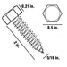 Lag Bolt 5/16 in. x 2 in. Hex Head Zinc Plated (50-Pack) 3